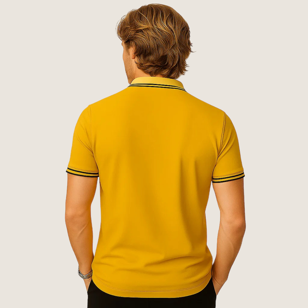 Monarch heren polo met contrasterende details