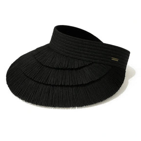 Tambaba Visor – Natural Straw Design with Fringe Detail