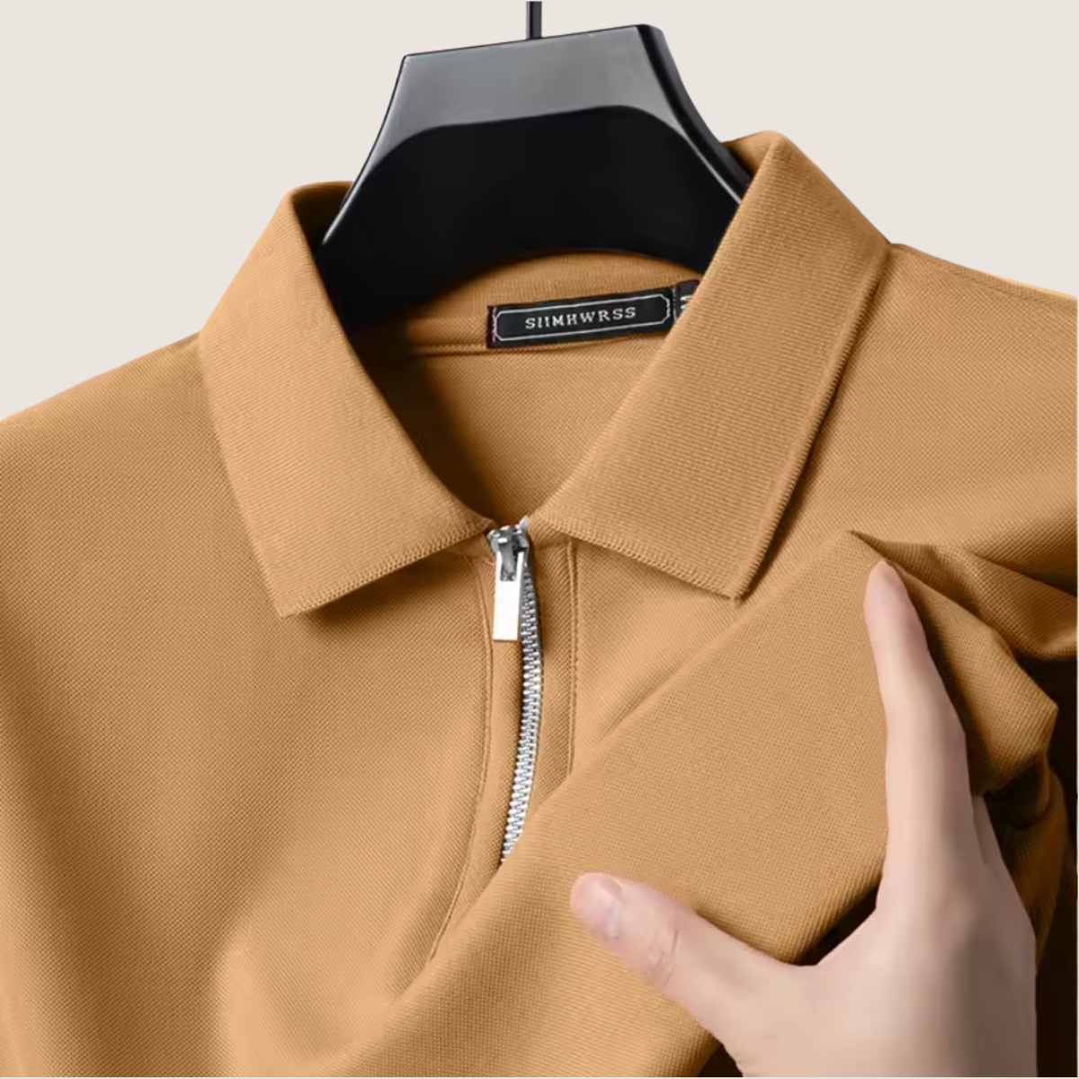 Monarch heren polo met rits – Moderne stijl en licht comfort