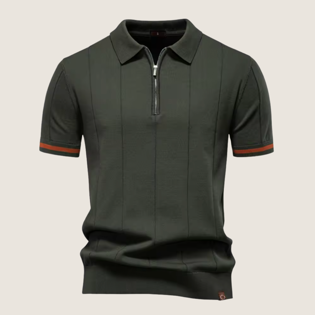 Monarch slim-fit heren polo met rits – Minimalistische stijl en comfort voor elke gelegenheid