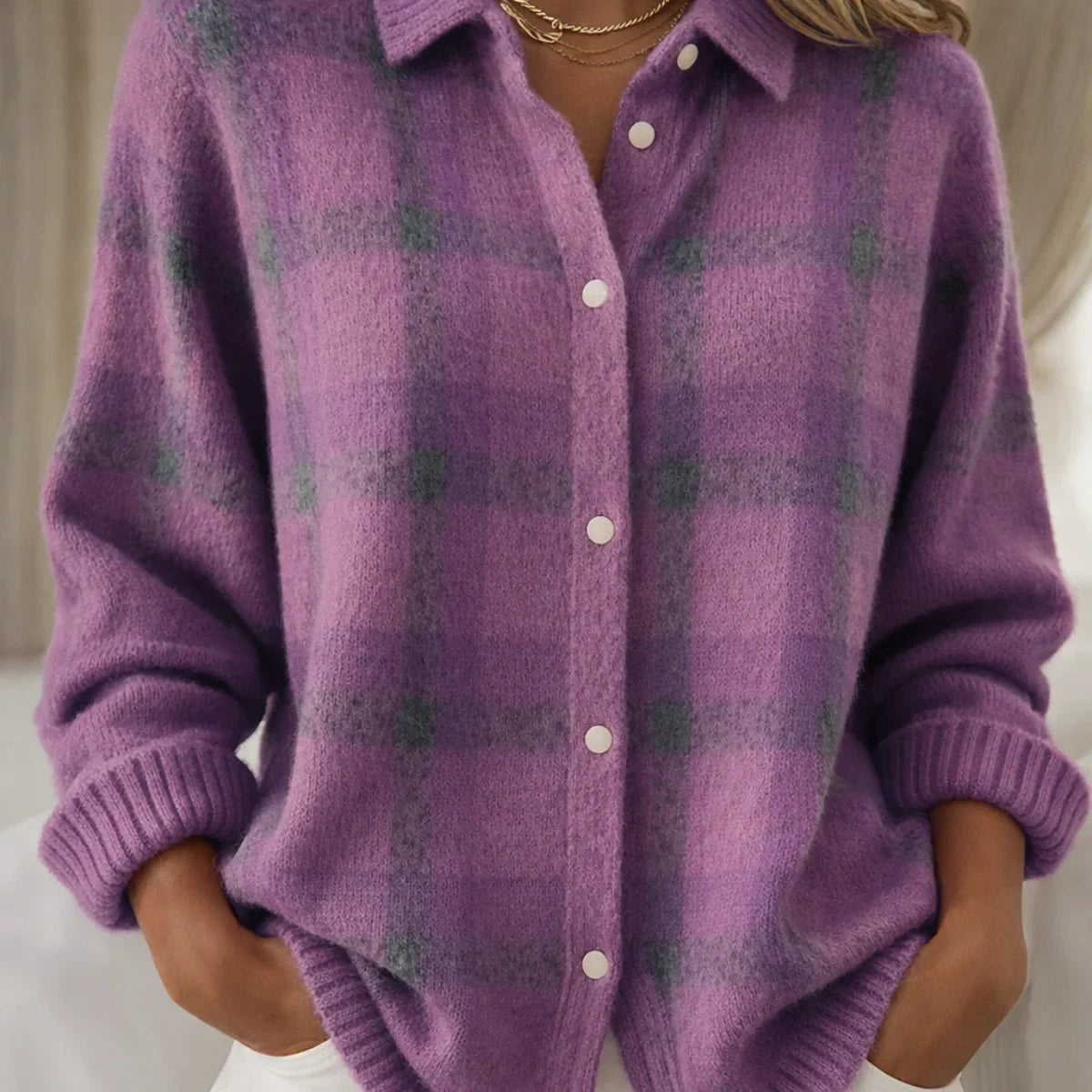 Oxel Wear™ | Cardigan Rétro Check™