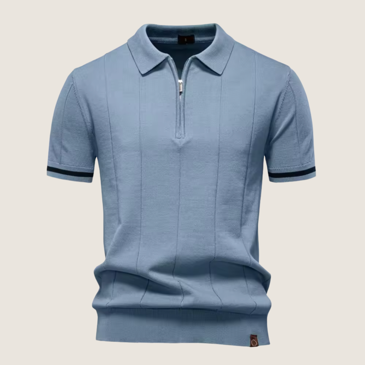 Monarch slim-fit heren polo met rits – Minimalistische stijl en comfort voor elke gelegenheid