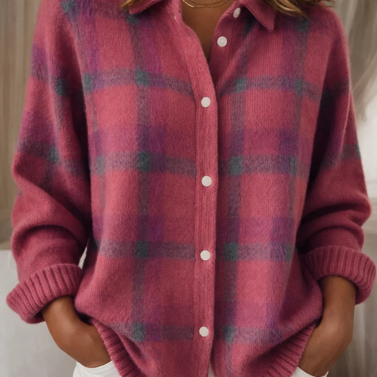 Oxel Wear™ | Cardigan Rétro Check™