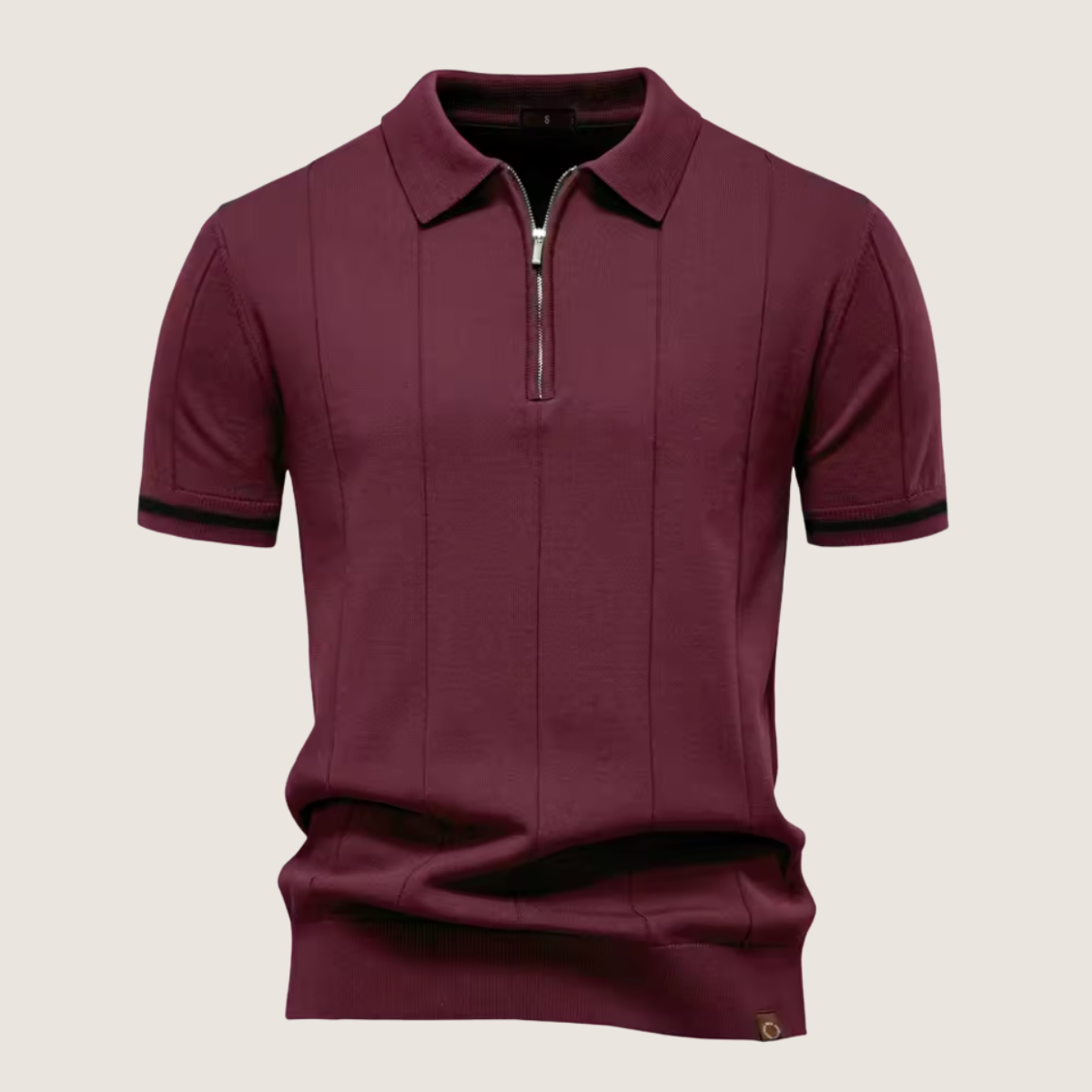Monarch slim-fit heren polo met rits – Minimalistische stijl en comfort voor elke gelegenheid