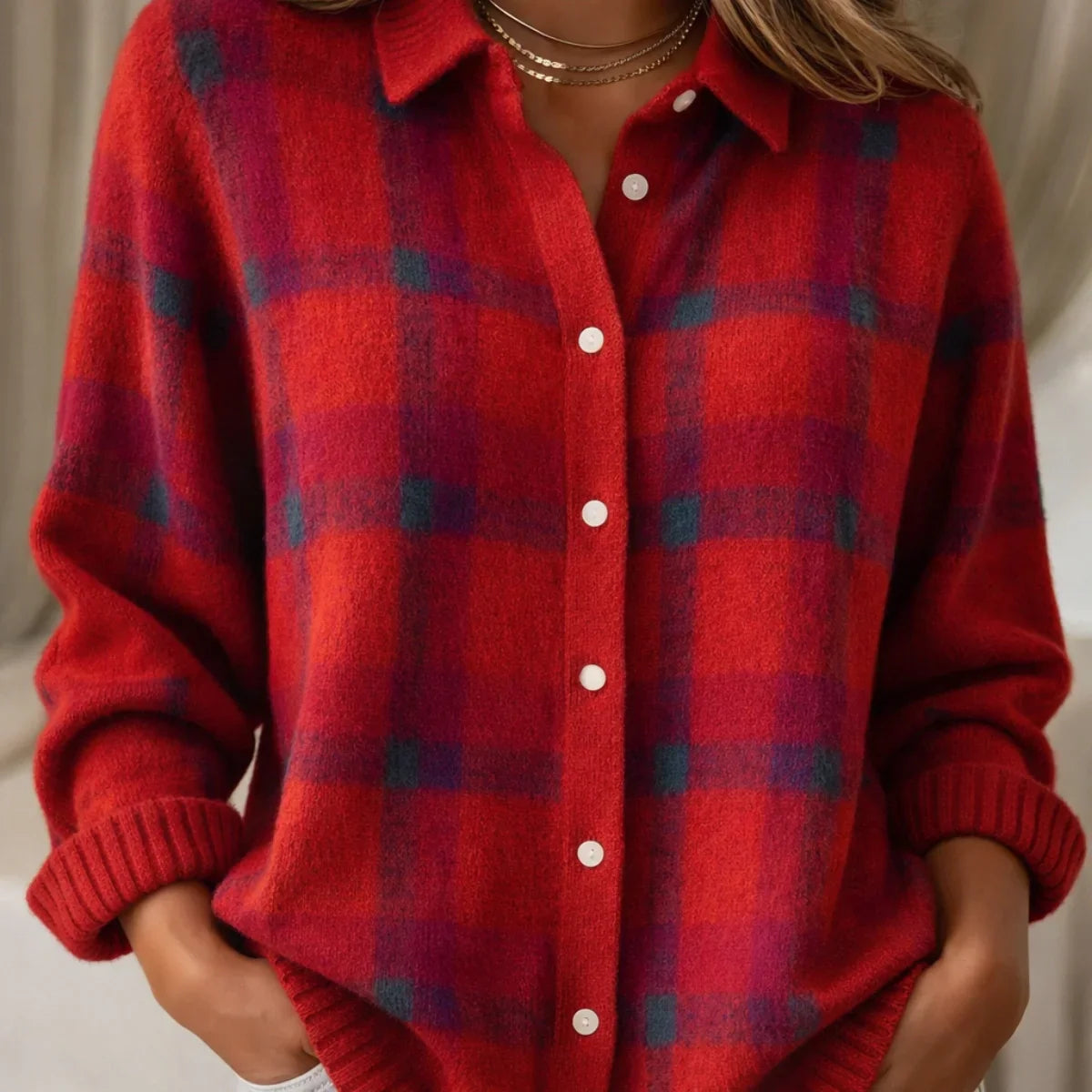 Oxel Wear™ | Cardigan Rétro Check™