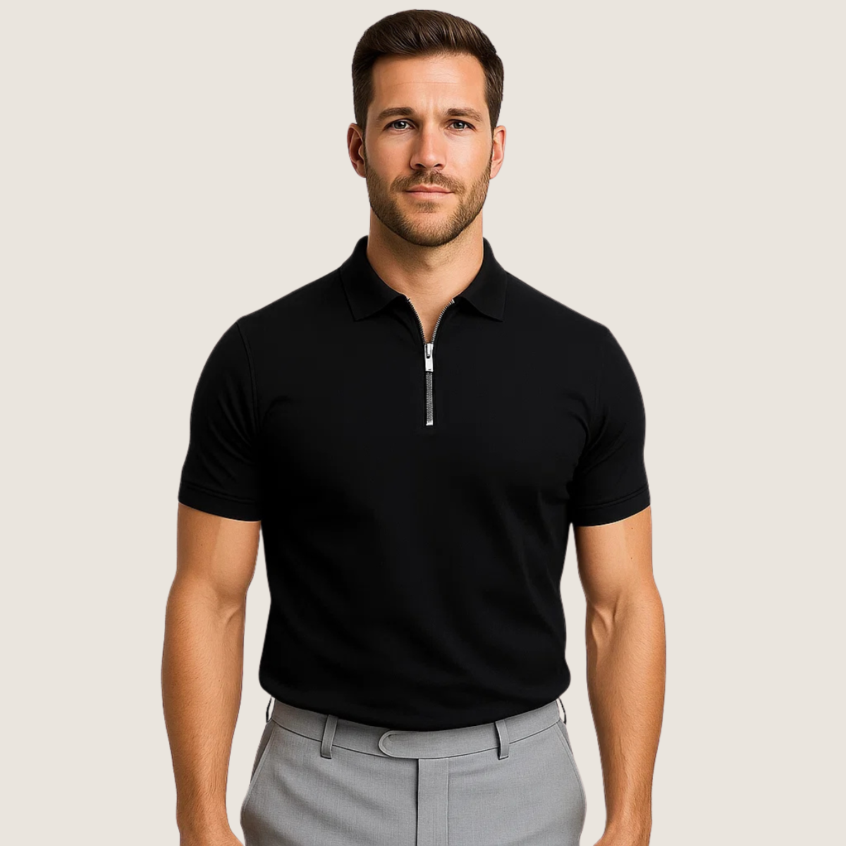 Oxel Wear – Men’s Zip Polo – Modern Style & Light Comfort