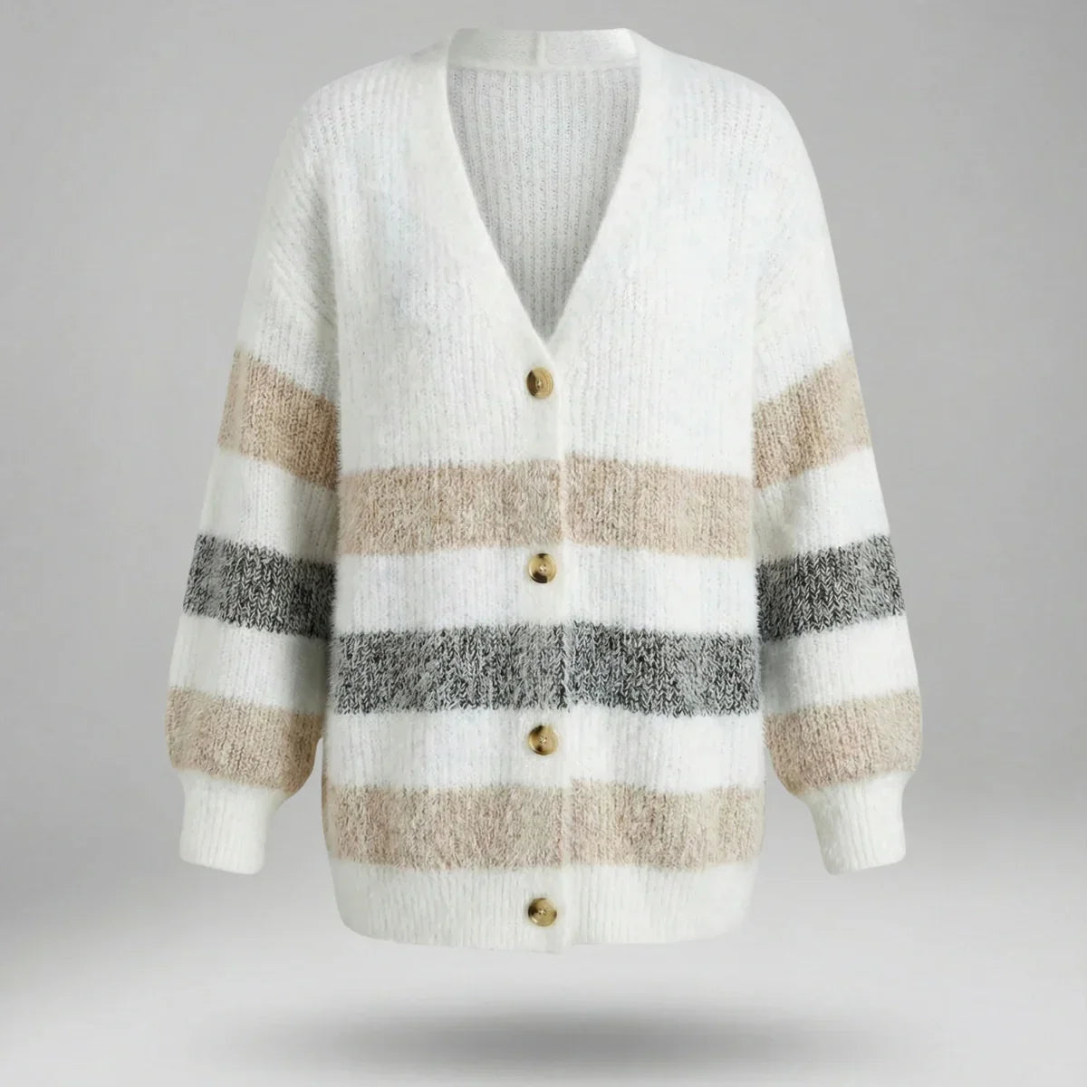 Oxel Wear™ | Soft Striped V-Neck Jumper Douce™