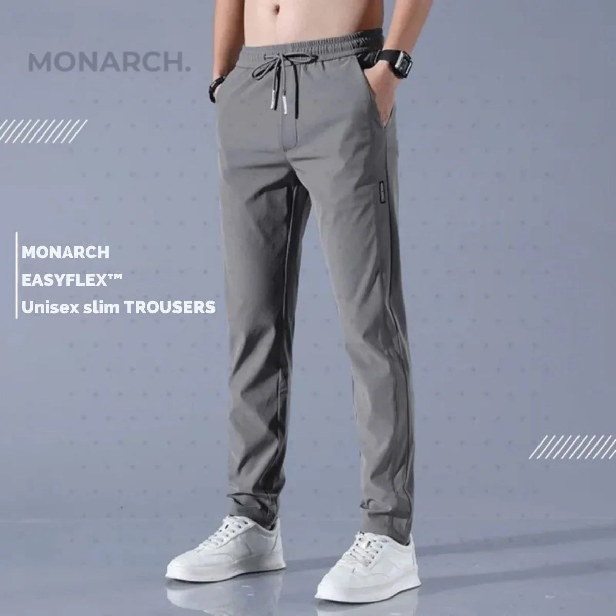 Monarch Wear - EasyFlex™ Unisex Slim Trousers [BUY 1, GET 2] - [PROMOTION]