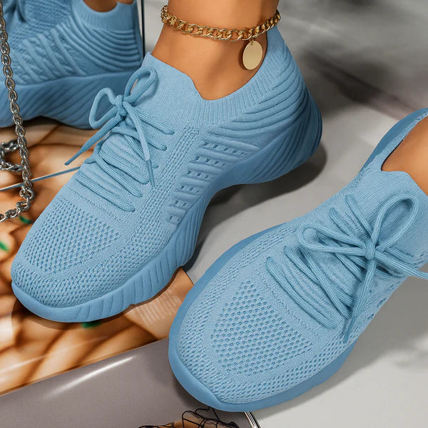 Oxel RespiraFlex Trainers – Breathable Mesh with Laces, EVA Sole
