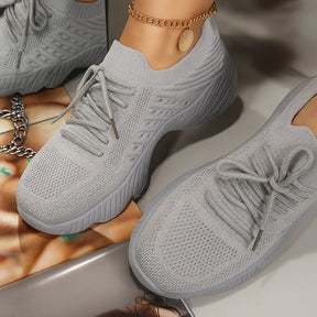 Oxel RespiraFlex Trainers – Breathable Mesh with Laces, EVA Sole