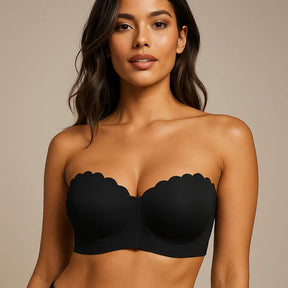 Oxel Wear – Invisible Strapless Push-Up Bra – Front Closure & Gather Effect