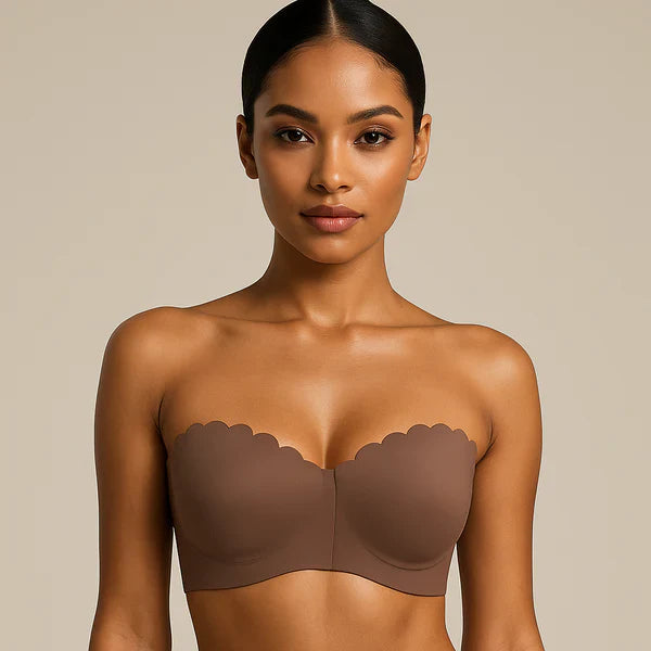 Oxel Wear – Invisible Strapless Push-Up Bra – Front Closure & Gather Effect