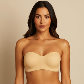 Oxel Wear – Invisible Strapless Push-Up Bra – Front Closure & Gather Effect