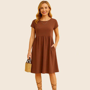 Oxel Wear Alice Short Linen Dress – Casual Elegance for Every Day