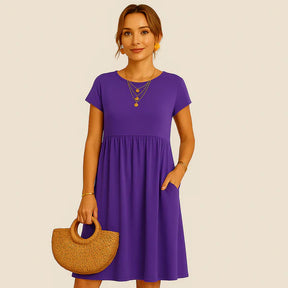 Oxel Wear Alice Short Linen Dress – Casual Elegance for Every Day