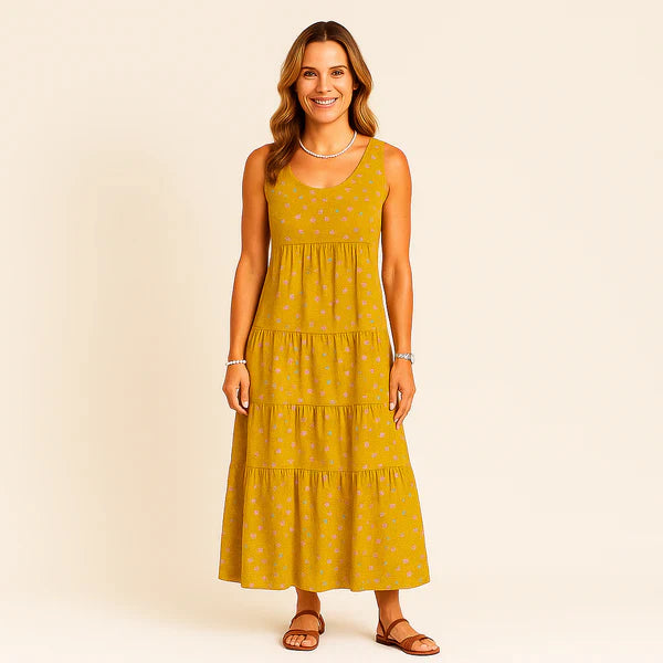 Oxel Wear Lotte Long Dress – Summer Floral Elegance