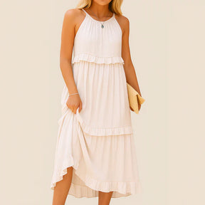 Oxel Noor Long Dress – Romantic Elegance with Ruffles