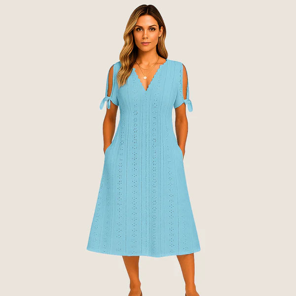 Oxel Sofie Midi Lace Dress – Casual Elegance