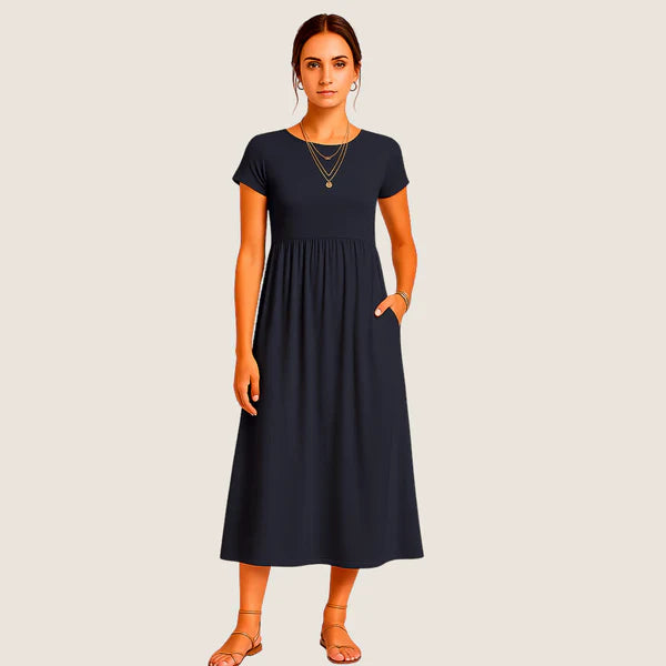 Oxel Wear Alice Midi Dress – Casual & Timeless Elegance