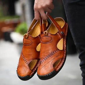 Monarch Wear - Men's High Quality Soft Leather Casual Sandals - CloudWay™