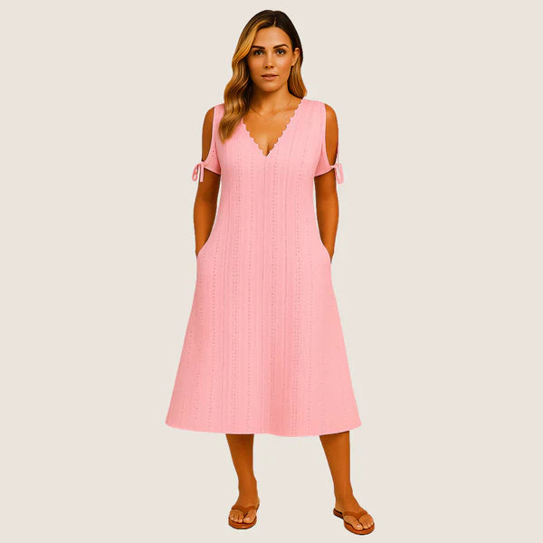 Oxel Sofie Midi Lace Dress – Casual Elegance