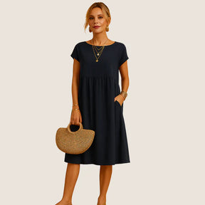 Oxel Wear Alice Short Linen Dress – Casual Elegance for Every Day