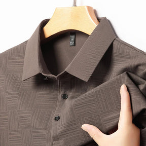 Oxel Wear – Men’s Shirt with Geometric Print in Textured Fabric