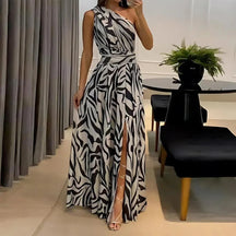 Mariana Maxi Dress – One-Shoulder, Backless & Front Split