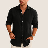 Oxel Wear Linen & Cotton Shirt – Casual Elegance for Autumn