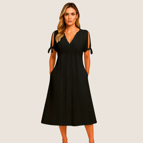 Oxel Sofie Midi Lace Dress – Casual Elegance