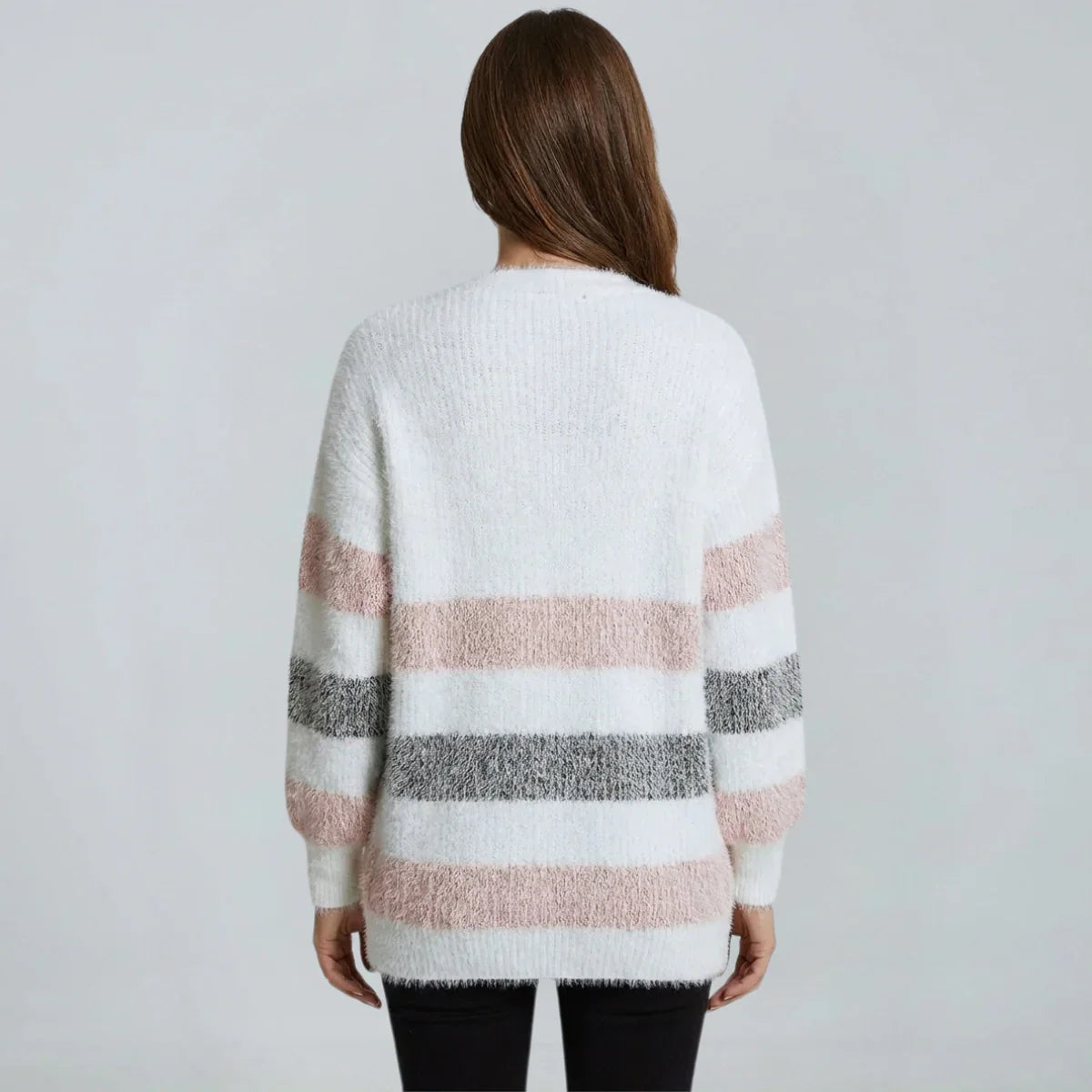 Oxel Wear™ | Soft Striped V-Neck Jumper Douce™