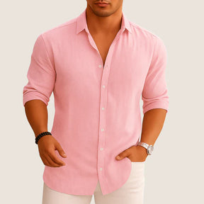 Monarch linnen-katoen overhemd – Casual elegantie voor de herfst