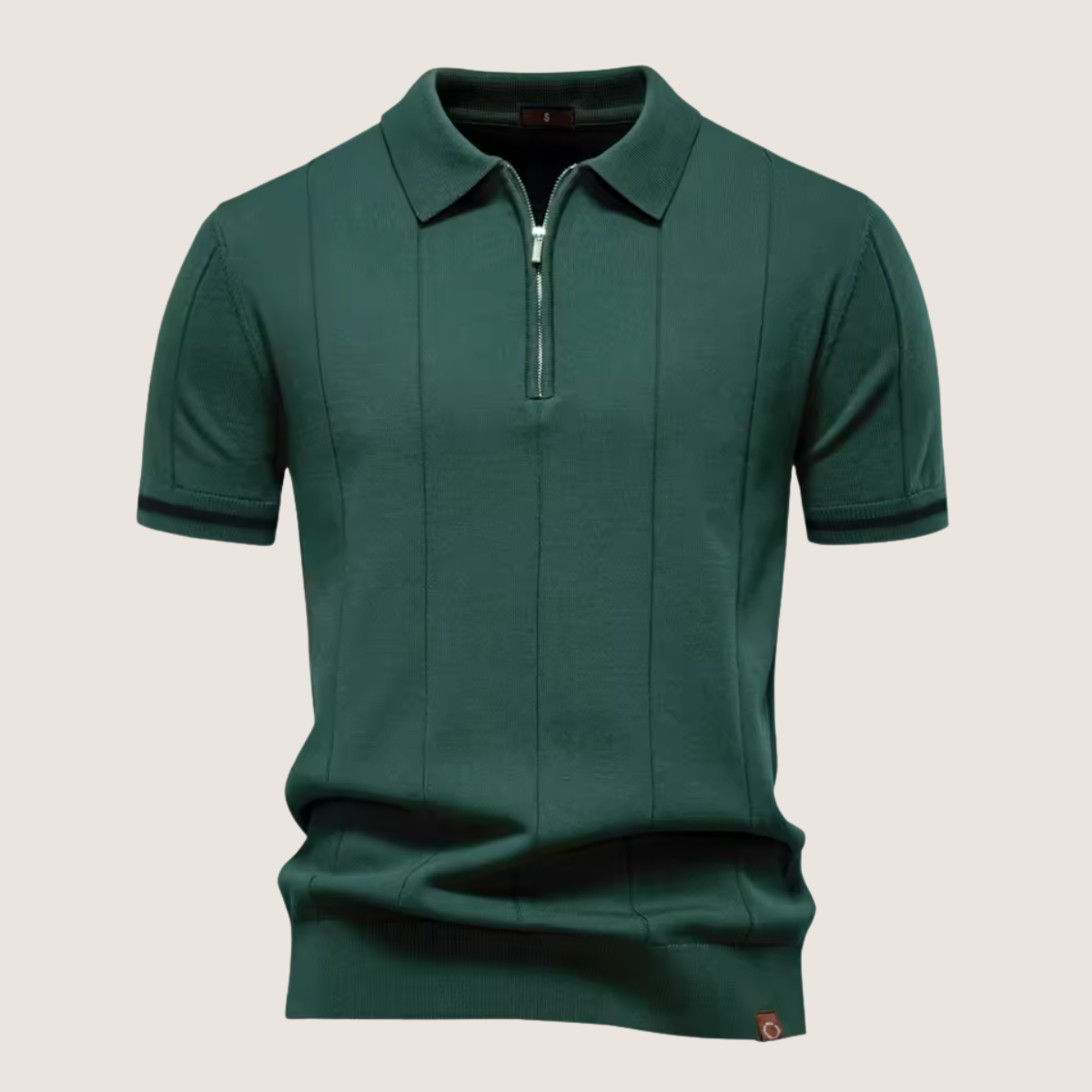 Monarch slim-fit heren polo met rits – Minimalistische stijl en comfort voor elke gelegenheid