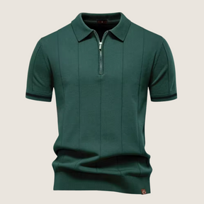 Monarch slim-fit heren polo met rits – Minimalistische stijl en comfort voor elke gelegenheid