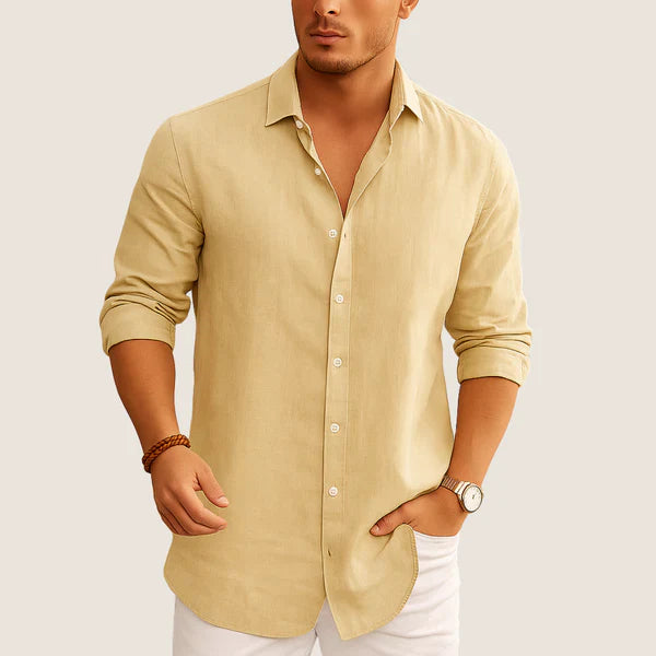 Oxel Wear Linen & Cotton Shirt – Casual Elegance for Autumn