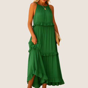 Oxel Noor Long Dress – Romantic Elegance with Ruffles