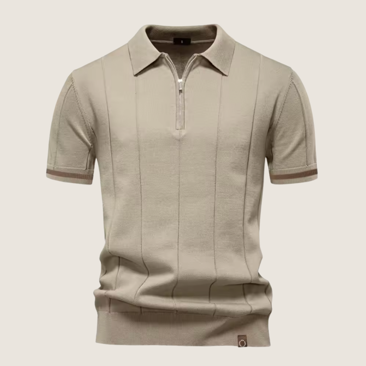 Monarch slim-fit heren polo met rits – Minimalistische stijl en comfort voor elke gelegenheid