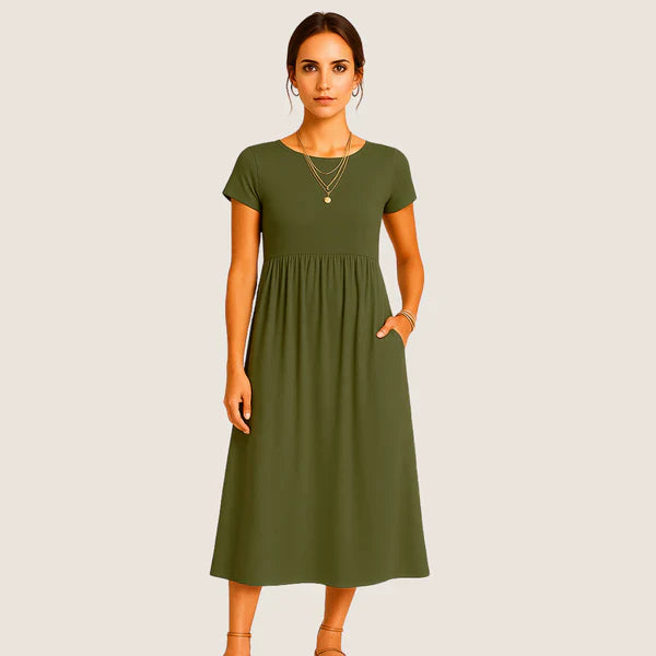 Oxel Wear Alice Midi Dress – Casual & Timeless Elegance