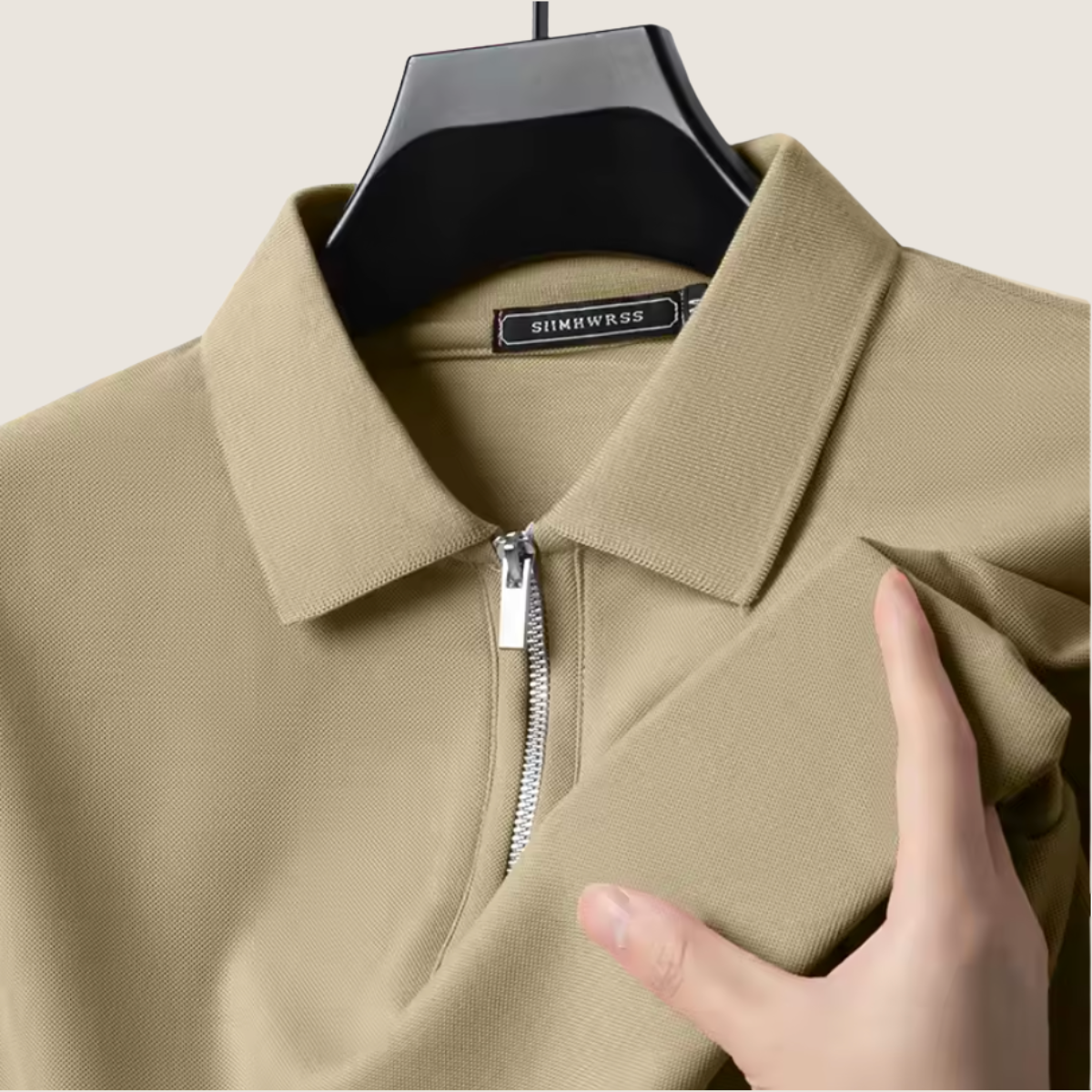 Monarch heren polo met rits – Moderne stijl en licht comfort