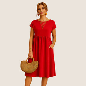 Oxel Wear Alice Short Linen Dress – Casual Elegance for Every Day