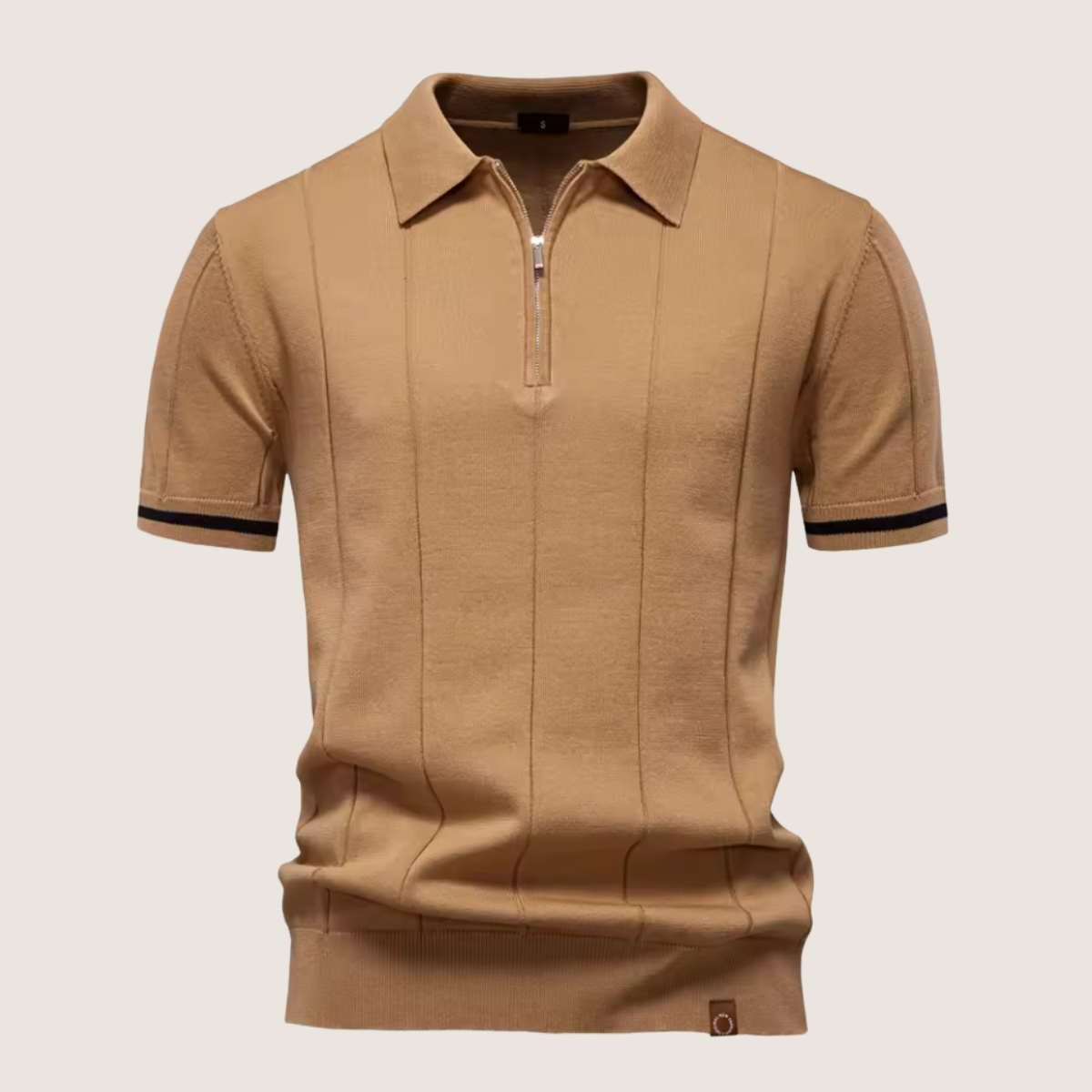 Monarch slim-fit heren polo met rits – Minimalistische stijl en comfort voor elke gelegenheid