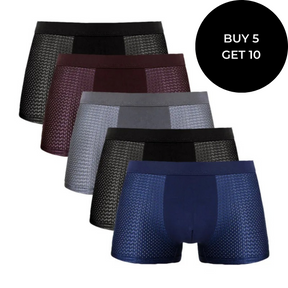 Oxel Wear - Set of 10 Bamboo Fibre Boxers [Pay for 5, Get 10]