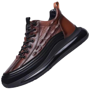 Oxel - Italian Crocodile Print Air Cushion Casual Shoes for Men