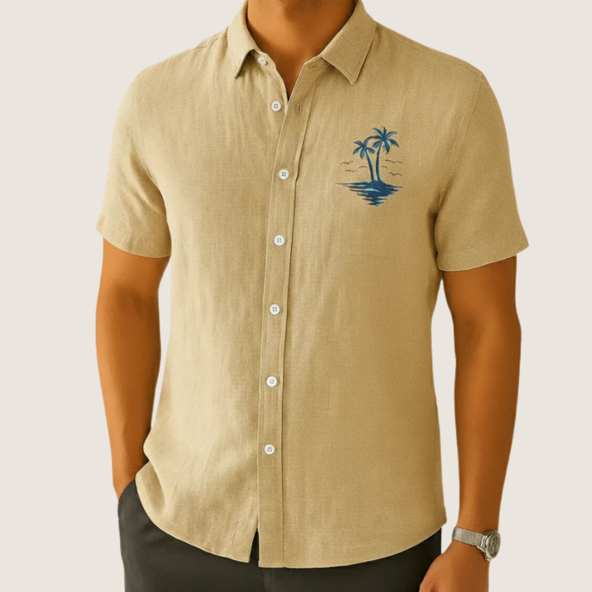 Oxel Wear Summer Linen Shirt – Beach Style with Exotic Prints