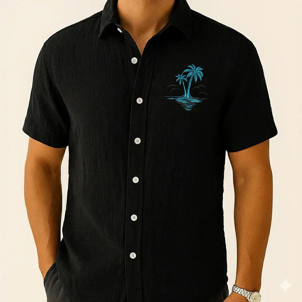 Oxel Wear Summer Linen Shirt – Beach Style with Exotic Prints