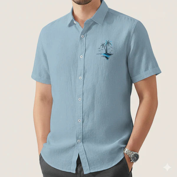 Oxel Wear Summer Linen Shirt – Beach Style with Exotic Prints