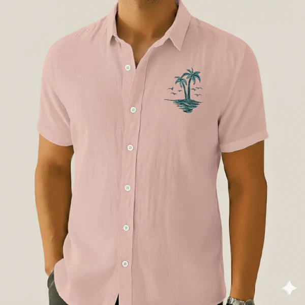 Oxel Wear Summer Linen Shirt – Beach Style with Exotic Prints