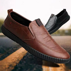Oxel Wear - Leather Slip-On Moccasins for Men