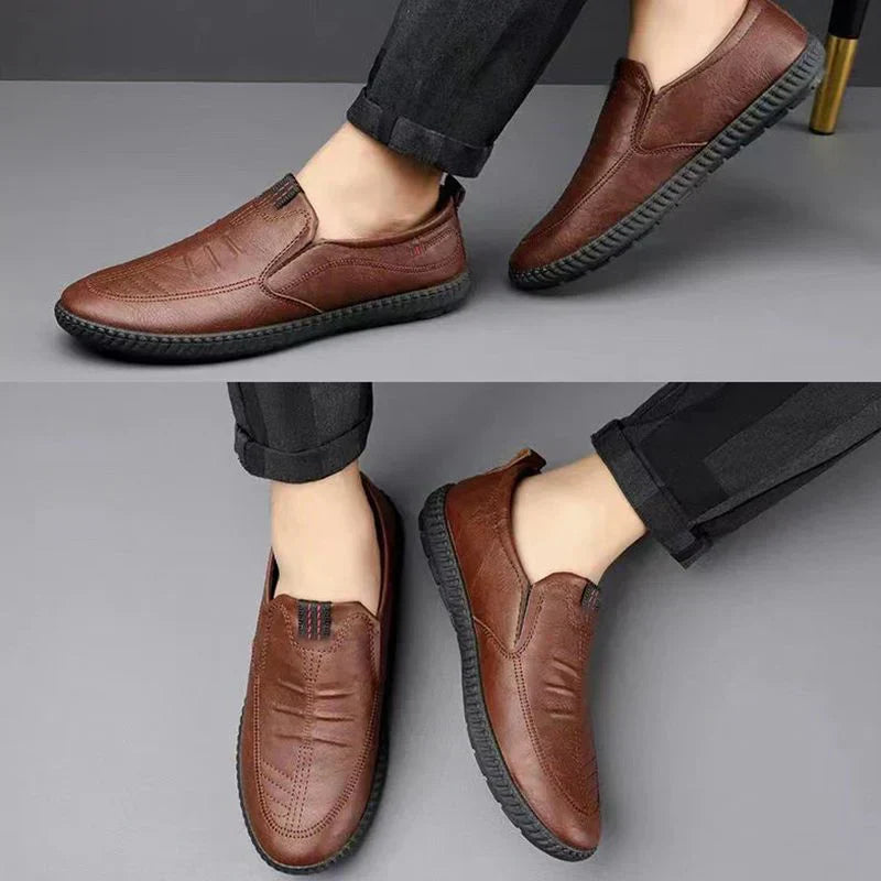 Oxel Wear - Leather Slip-On Moccasins for Men