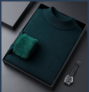 Oxel Wear - Men's Solid Color Thick Cashmere Sweater - High Quality